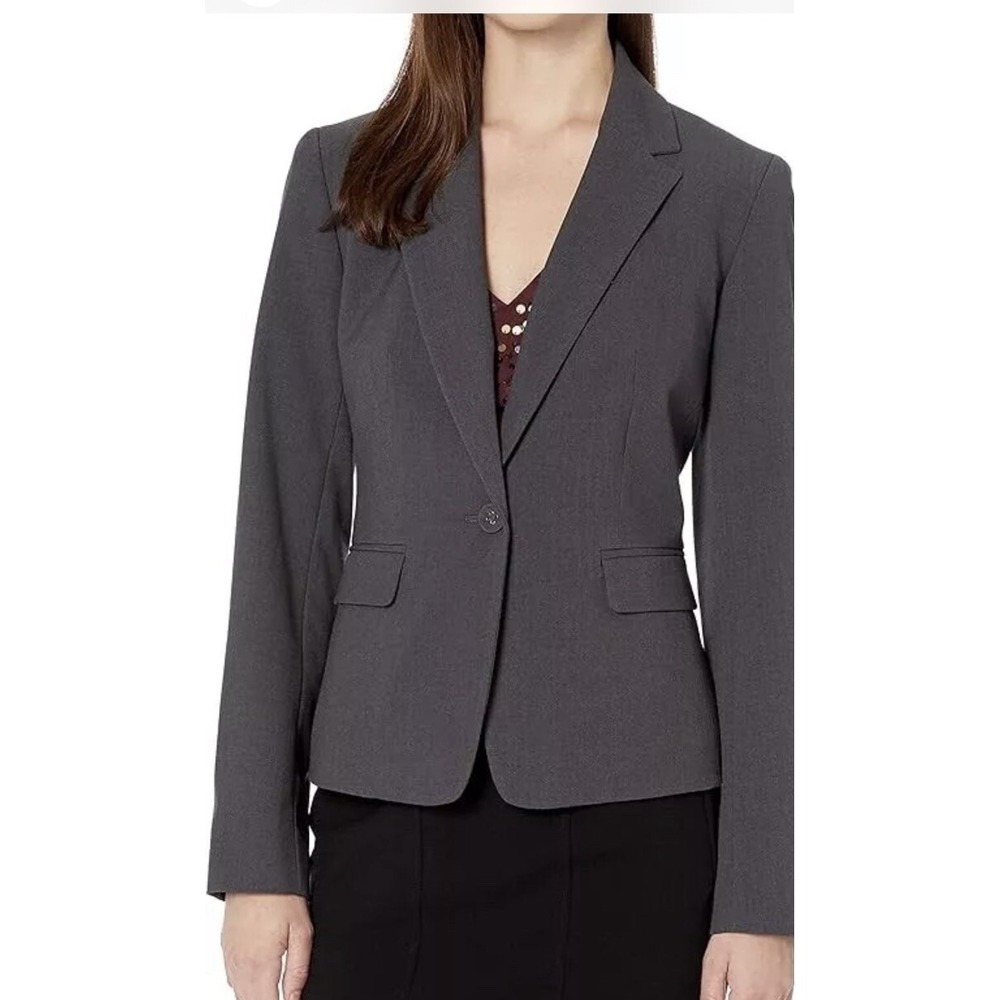 Nine West Bi Stretch Granite Color Blazer Welt Pockets (Size 4) Brand New!
